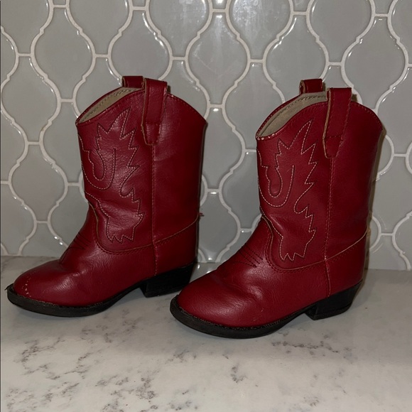Red Cowboy Boots for Kids - Picture 2 of 7